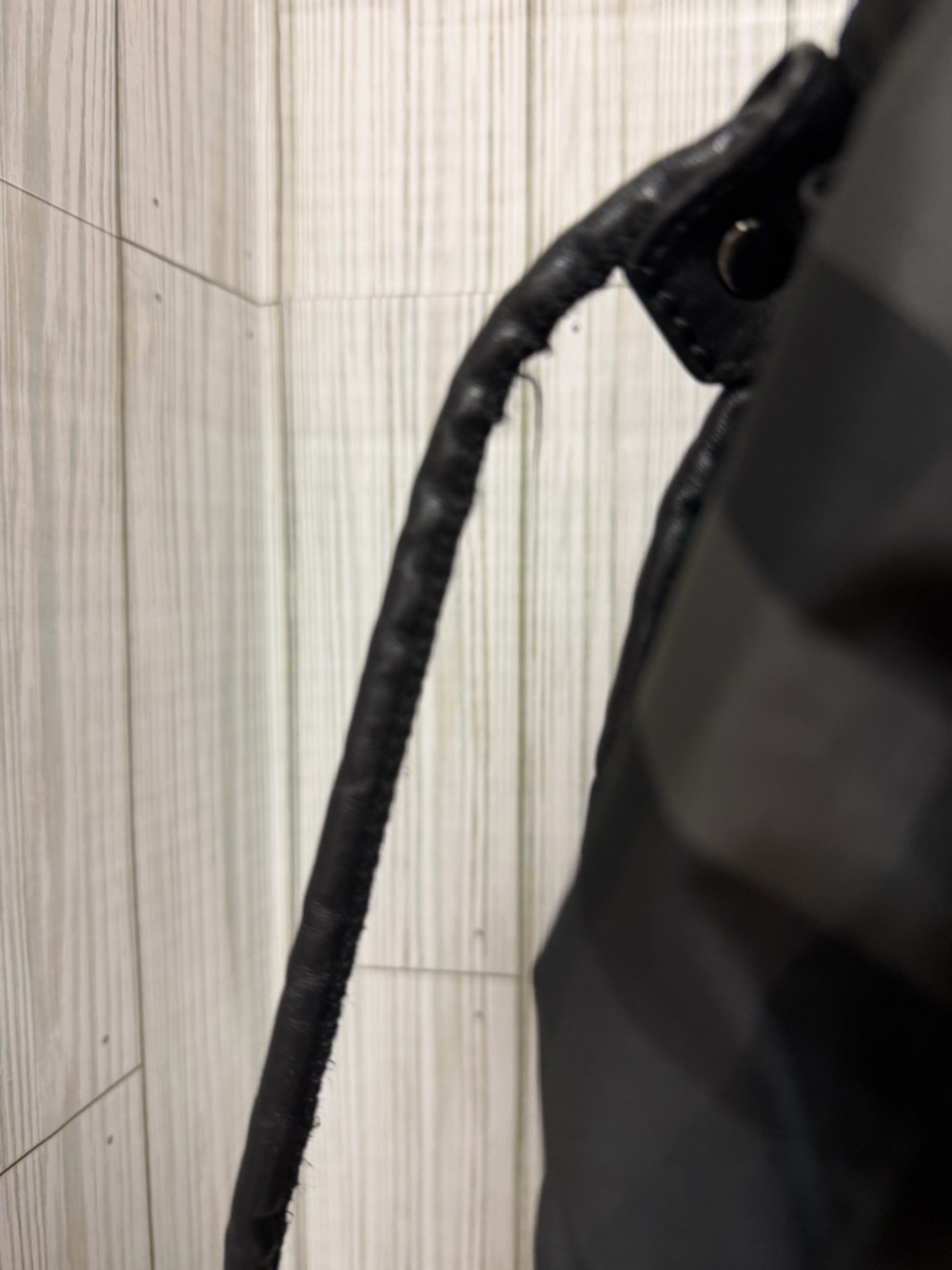 Burberry Black Nova Check Nylon Tote Bag Leather Trim Shoulder Bag Large - Picture 5 of 16